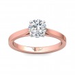 FlyerFit® 14K Pink Gold Shank And White Gold Top Solitaire Engagement Ring