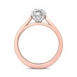 FlyerFit® 14K Pink Gold Shank And White Gold Top Solitaire Engagement Ring