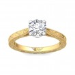 FlyerFit® 14K Yellow and 14K White Gold Vintage Engagement Ring