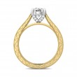 FlyerFit® 14K Yellow and 14K White Gold Vintage Engagement Ring