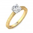 FlyerFit® 14K Yellow and 14K White Gold Vintage Engagement Ring