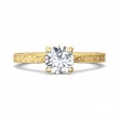 FlyerFit® 18K Yellow Gold Vintage Engagement Ring