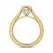 FlyerFit® 18K Yellow Gold Vintage Engagement Ring