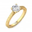 FlyerFit® 18K Yellow Gold Vintage Engagement Ring