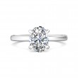 FlyerFit® 18K White Gold Solitaire Engagement Ring