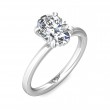 FlyerFit® 18K White Gold Solitaire Engagement Ring