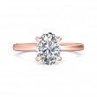 FlyerFit® 14K Pink Gold Solitaire Engagement Ring