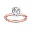 FlyerFit® 14K Pink Gold Solitaire Engagement Ring