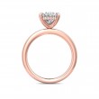 FlyerFit® 14K Pink Gold Solitaire Engagement Ring