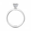 FlyerFit® 18K White Gold Solitaire Engagement Ring