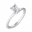 FlyerFit® 18K White Gold Solitaire Engagement Ring