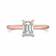 FlyerFit® 14K Pink Gold Solitaire Engagement Ring