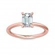 FlyerFit® 14K Pink Gold Solitaire Engagement Ring