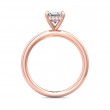 FlyerFit® 14K Pink Gold Solitaire Engagement Ring