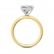 FlyerFit® 18K Yellow Gold Shank And Platinum Top Solitaire Engagement Ring