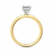 FlyerFit® 18K Yellow Gold Shank And White Gold Top Solitaire Engagement Ring