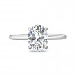 FlyerFit® 14K White Gold Solitaire Engagement Ring