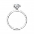 FlyerFit® 14K White Gold Solitaire Engagement Ring