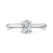 FlyerFit® Platinum Solitaire Engagement Ring