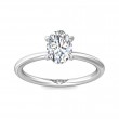 FlyerFit® 18K White Gold Solitaire Engagement Ring