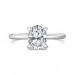 FlyerFit® 14K White Gold Solitaire Engagement Ring