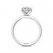 FlyerFit® 14K White Gold Solitaire Engagement Ring