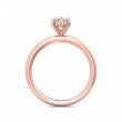 FlyerFit® 14K Pink Gold Solitaire Engagement Ring