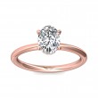 FlyerFit® 18K Pink Gold Solitaire Engagement Ring