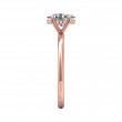 FlyerFit® 18K Pink Gold Solitaire Engagement Ring