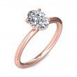 FlyerFit® 18K Pink Gold Solitaire Engagement Ring