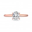 FlyerFit® 14K Pink Gold Solitaire Engagement Ring