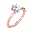 FlyerFit® 14K Pink Gold Solitaire Engagement Ring