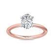 FlyerFit® 14K Pink Gold Shank and Platinum Top Solitaire Engagement Ring