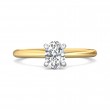 FlyerFit® 14K Yellow and 14K White Gold Solitaire Engagement Ring