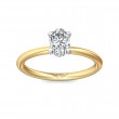 FlyerFit® 14K Yellow and 14K White Gold Solitaire Engagement Ring