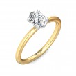 FlyerFit® 14K Yellow and 14K White Gold Solitaire Engagement Ring