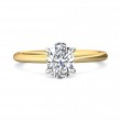 FlyerFit® 14K Yellow and 14K White Gold Solitaire Engagement Ring