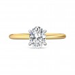 FlyerFit® 14K Yellow Gold Shank And Platinum Top Solitaire Engagement Ring