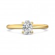 FlyerFit® 18K Yellow Gold Solitaire Engagement Ring