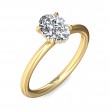 FlyerFit® 18K Yellow Gold Solitaire Engagement Ring