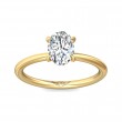 FlyerFit® 18K Yellow Gold Solitaire Engagement Ring