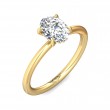 FlyerFit® 18K Yellow Gold Solitaire Engagement Ring