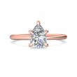 FlyerFit® 14K Pink Gold Solitaire Engagement Ring