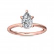 FlyerFit® 14K Pink Gold Solitaire Engagement Ring