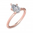 FlyerFit® 14K Pink Gold Solitaire Engagement Ring