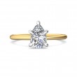 FlyerFit® 14K Yellow and 14K White Gold Solitaire Engagement Ring