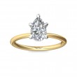 FlyerFit® 14K Yellow and 14K White Gold Solitaire Engagement Ring