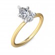 FlyerFit® 14K Yellow and 14K White Gold Solitaire Engagement Ring