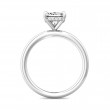 FlyerFit® 18K White Gold Solitaire Engagement Ring