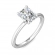 FlyerFit® 18K White Gold Solitaire Engagement Ring